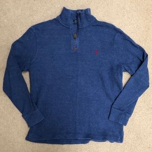 POLO RALPH LAUREN men’s blue quarter zip pullover